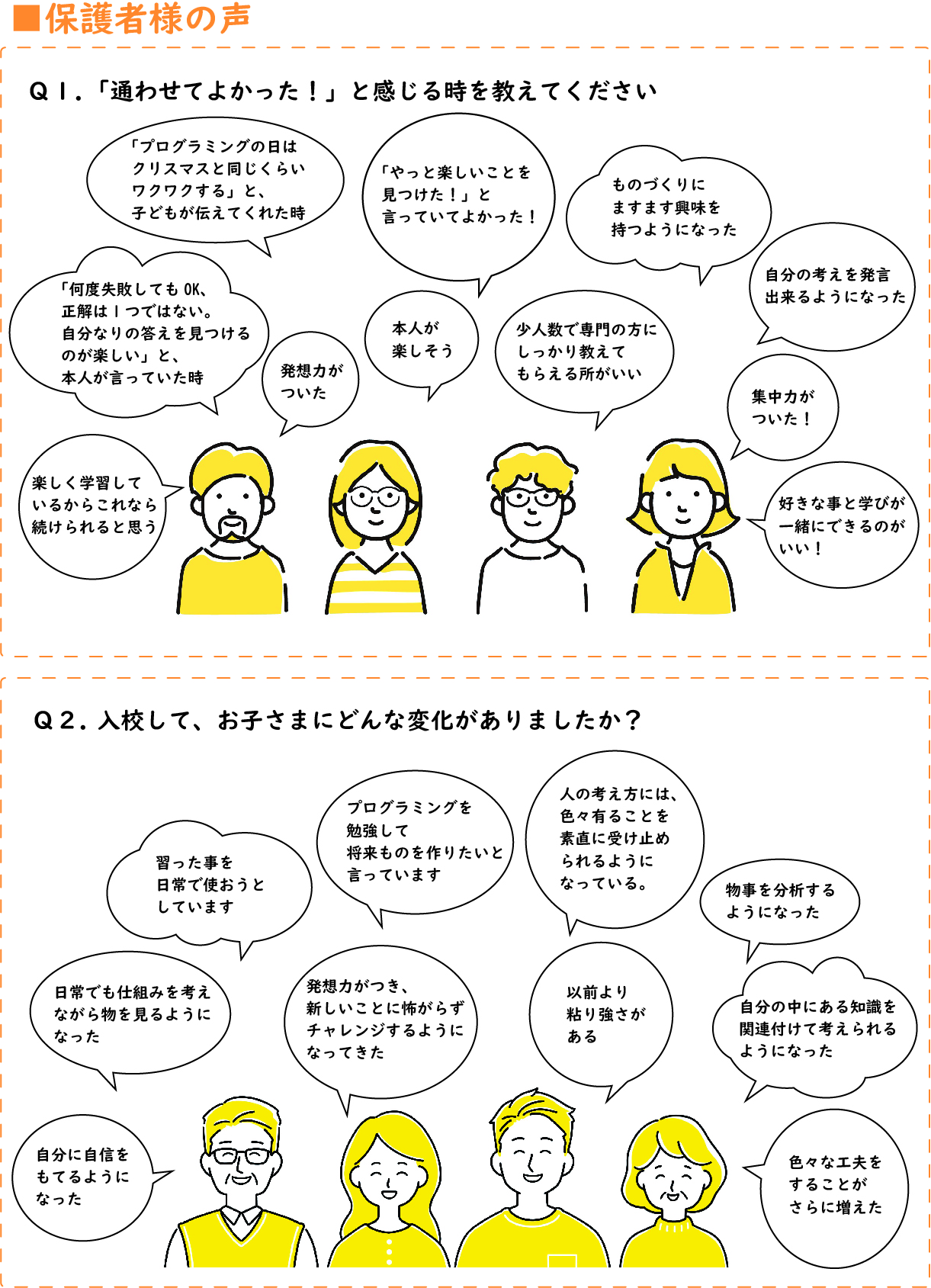 保護者の声